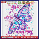 5D DIY Butterfly Luminous Diamond Painting Full Round Drill Home Decoration