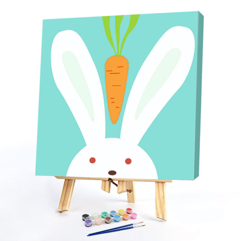 DIY Bunny Frameless Oil Paint by Numbers Kit Picture Handpainted Home Decoration