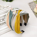 Headwear Striped Wide Side Headband Cross Knot Turban Women Hairband Hair Hoop