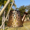 LED Solar Watering Can Lamp Garden Shower Art Metal Iron Kettle Light (C) Newly