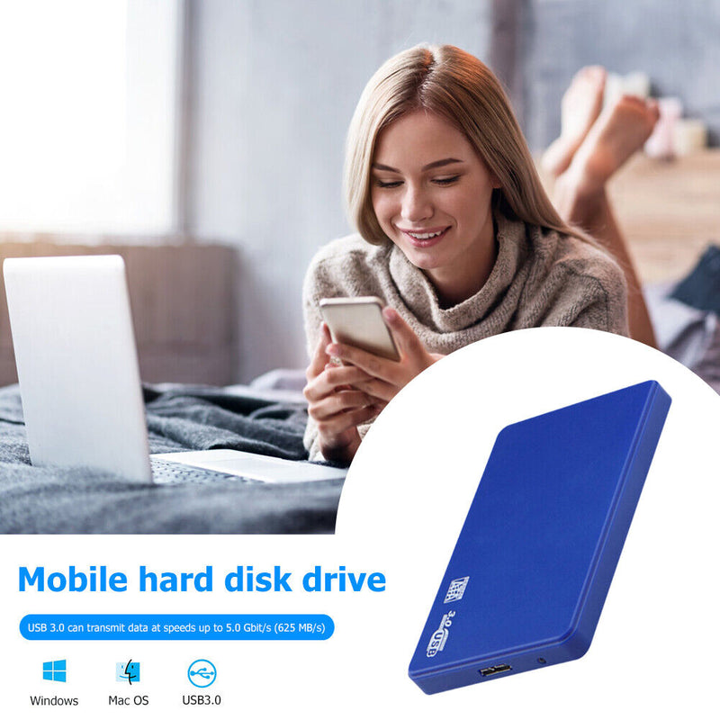 USB 3.0 HDD Enclosure 2.5-inch Serial Port SATA 3.0 Hard Drive Case (Blue)