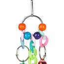 Small Parrot Bell Colorful Handmade Pet Jewelry Hanging Cage Bell Swing (D)