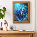 Underwater Castle Oil Paint By Numbers DIY Craft Coloring Drawing Home Decor