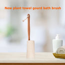 Towel Gourd Bath Brush Wooden Handle Exfoliator Brush Shower Back Brushes Newly