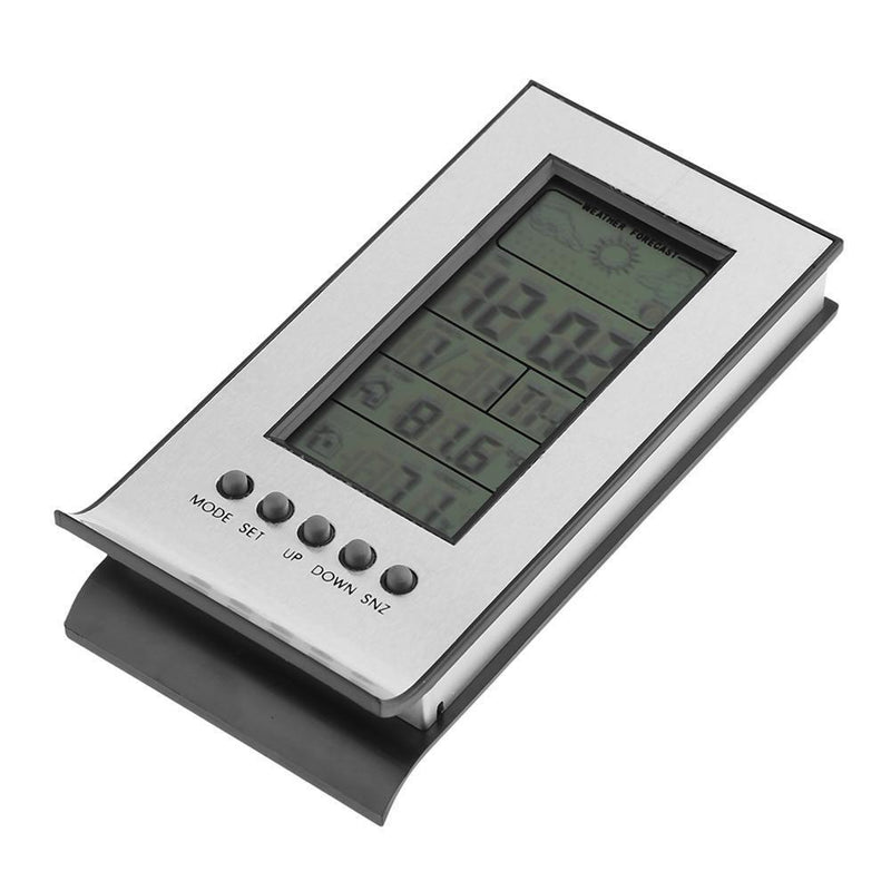 Indoor Outdoor Wireless Weather Station Alarm Clock Snooze ForecastCalendar