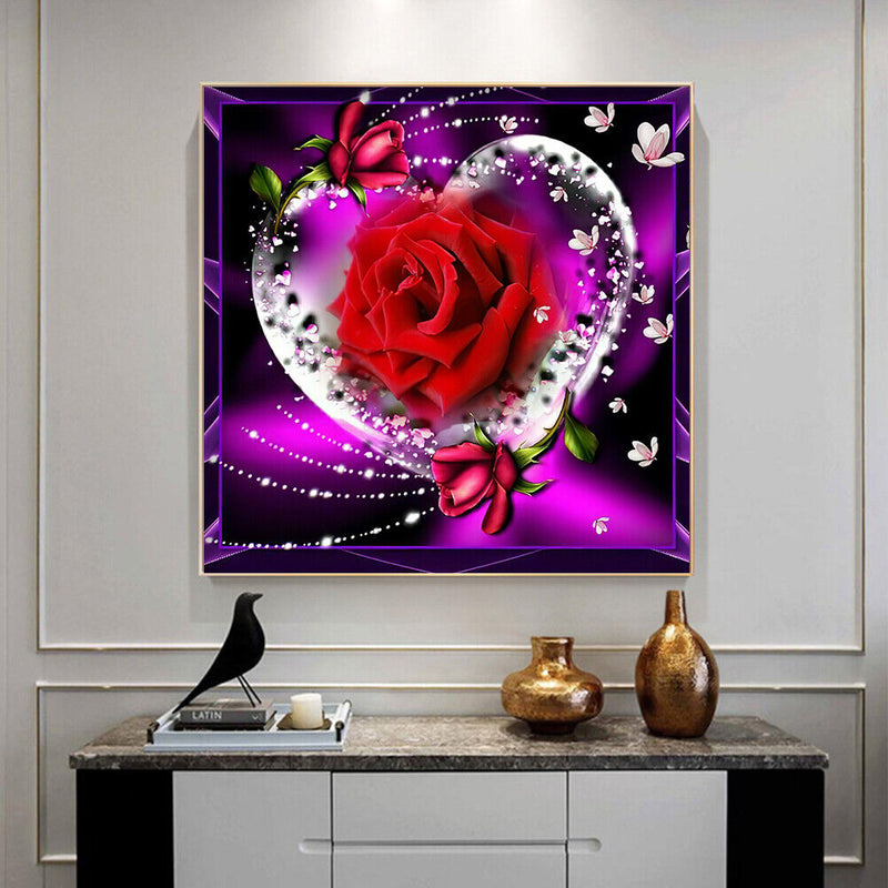 Home Decor Art 5D Diamond Painting Love roseResin Wall Picture Newly