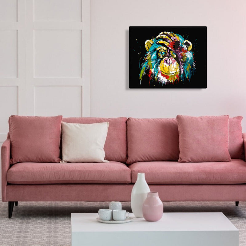 Monkey DIY Oil Painting By Numbers Kits Color Drawing Wall Living Room Picture
