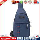 Women Fashion Solid Color Shoulder Chest Bag Travel Large Handbags (Blue)