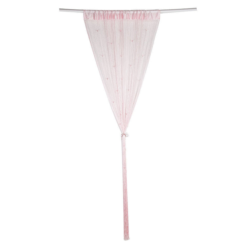 Decorative String Curtain Beads Wall Panel Fringe Room Door Window Pink Newly