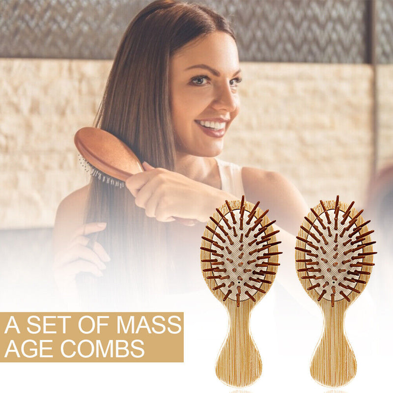 Healthy Care Anti-static Scalp Massage Wooden Cushion Airbag Comb Hair Brush