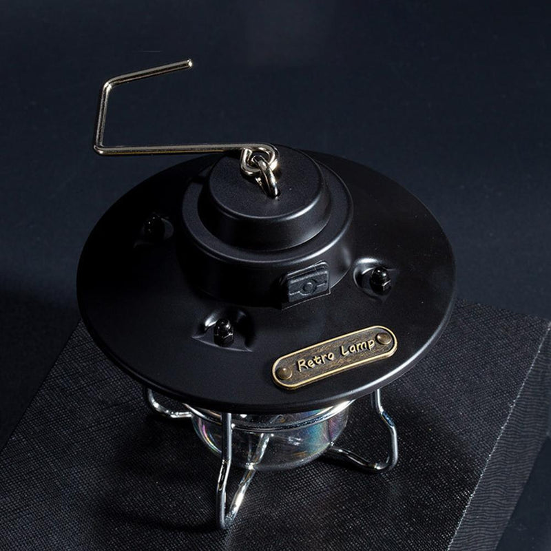 Portable Camping Lantern 3 Modes Emergency Light 15w for Camping (Black)