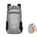 20L Large Waterproof Folding Climbing Backpack Travel Rucksack (Light Gray)