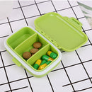 3 Grids Portable Pill Box Medicine Jewelry Storage Case Container(Green)