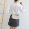 Fashion Corduroy Crossbody Bag Women Solid Chain Shoulder Handbags (Khaki)