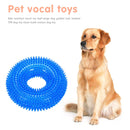 Bite Resistant Large Golden Retriever Circle Ring Thorn Molar Ball (S Blue)