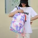 #A Tie Dye Backpack Student Schoolbag Laptop Bookbag 3 Piece Insulated Lunch Box