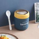 #A Hot Food Thermal Bottle Stainless Steel Portable with Spoon Leak Proof Soup C