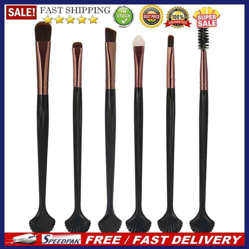6pcs Fan-shell Makeup Brushes Kit Set Eyebrow Eyelashes Cosmetic Tools(C)