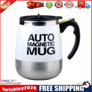 Stainless Steel Self Stirring Mug Auto Electric Coffee Mixing Cup (White)