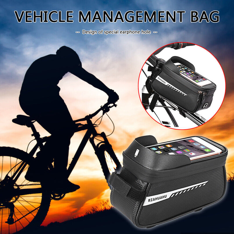Waterproof Mountain Bike Top Tube Bag Cycling Bicycle Front Pipe Panner Saddle