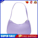 Fashion Solid Color Underarm Bag Women Zipper Nylon Hobos Bags (Purple)