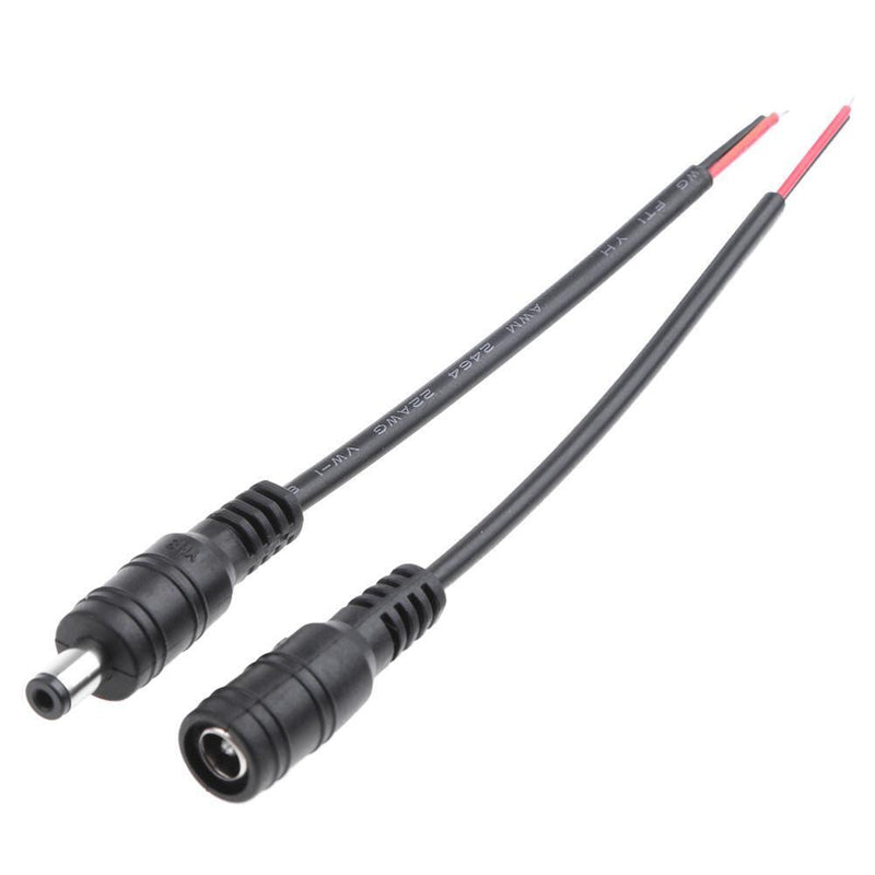 10pcs 5.5x2.1 DC Male/Female Plug Cable Connector for LED Strip Light (B) Newly