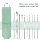 10pcs Portable Stainless Steel Piercing Tool Ear Nerves Massage Pressure Reli