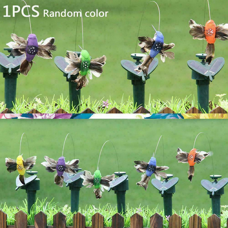 Solar / Battery Powered Flying Fluttering Feathered K5T0 Decor Bird Stakes C3W4