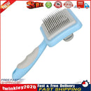 Pet Needle Comb Steel Pet Loose Hair Remover Brush Auto Epilation (Blue) Newly