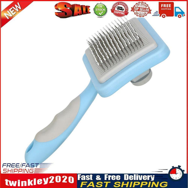 Pet Needle Comb Steel Pet Loose Hair Remover Brush Auto Epilation (Blue) Newly
