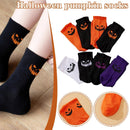 Unisex Funny Socks Autumn And Winter Women Pumpkin Halloween Stockings 8 Pairs,