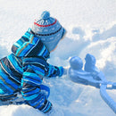 Snowball Maker Tool Duck Shape Snow Ball Tongs Clip with Handle (Blue)