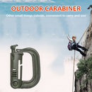 Outdoor D-Shape Backpack Carabiner Plastic Steel Hanging Clasp (Army Green)