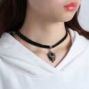 Halloween Gothic Charm Gift Black Bat Pendant Chain Velvet Choker Necklace