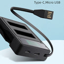 For GoPro Hero 9 Camera Battery 2 Battery Charger LCD Display Charging Station