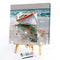 Beach Boat Oil Paint By Numbers Kit DIY Acrylic Painting on Canvas Frameles