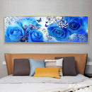 DIY Diamond Painting Full Round Drill Blue Rose Rhinestone Modern Handmade Craft