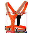 LED Reflective Running Vest, Women Men Warning Lights Safety Gear (Orange) Newly