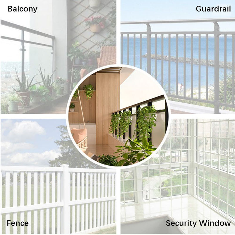 Window Sill Guardrail Balcony Planter Pot Stand Hanging Flower Pot Rack