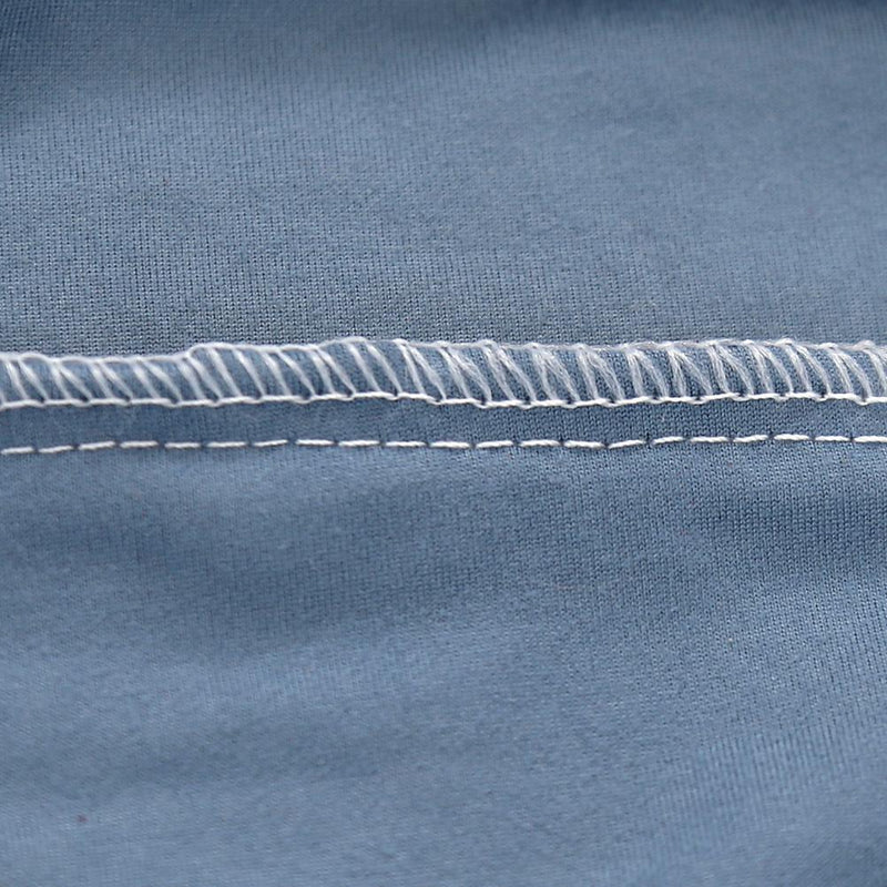 Thin Stretch Chair Covers Light Blue Elastic Seat Case Slipcovers (4pcs)