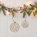 6pcs Wooden Xmas Hollow-out Hanging Ornament Christmas Tree Decor Kids Gift