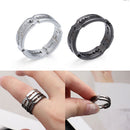 Gothic Mens Rings Biker Adjustable Rock Bladed Ring Lover Couple Promise Punk