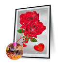 Diamond 5D DIY Red rose Partial Special Rhinestone Set
