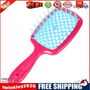 Wide Teeth Air Cushion Combs Scalp Massage Hollow Grid Airbag Brush (Rose)