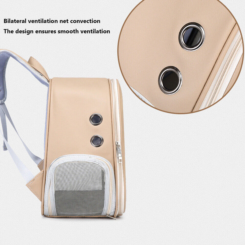 Clear Pet Carrier Bag Portable Cat Travel Shoulder Breathable Outdoor Backp