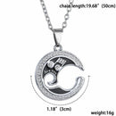 Day Gift Fashion Women Men Musical Note Couple Necklace Pendant Moon