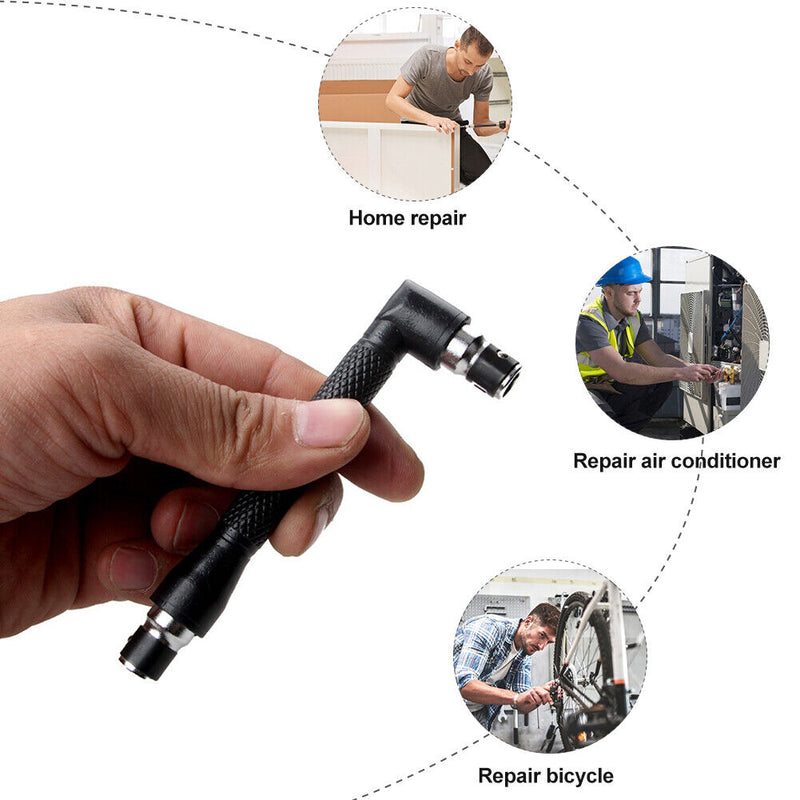 Dual Head L-shaped Mini Socket Wrench 1/4 Screwdriver Bits Connecting Rod Newly