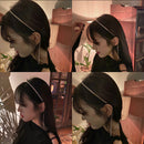 Rhinestone Headband Tassel Hair Band Women Elegant Shiny Headwear (Style 1)