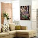 Hand Painted Oil Paint By Numbers Girl Dressing Back Digital Drawing Canvas Art