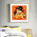 Halloween Cat 5D DIY Full Round Diamond Painting Handmade Mosaic Decor Pictures